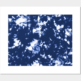 Indigo blue ocean - Tie Dye Shibori Texture Posters and Art